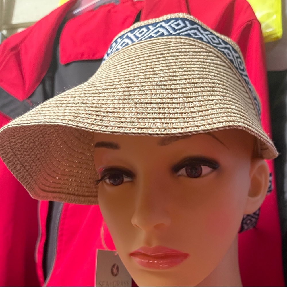 SEA & GRASS Straw Visor with Ribbon - Picture 7 of 12